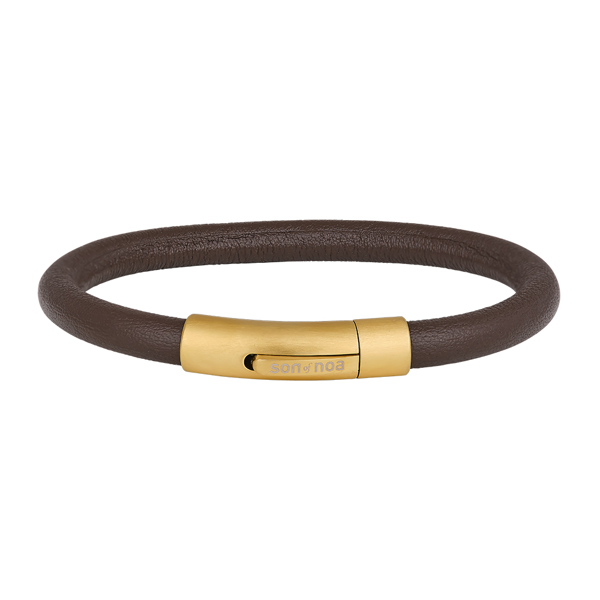 Son of Noa\'s SON armbånd brun kalveskind 21cm 6mm 21