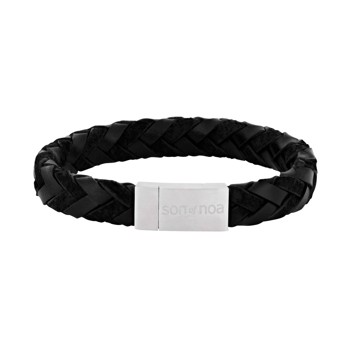 Son of Noa's SON armbånd sort kalveskind 19cm