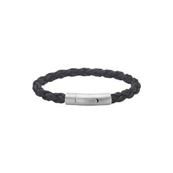 Son of Noa's SON armbånd sort kalveskind rund flet 6mm - 23cm