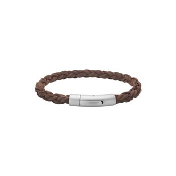 Son of Noa's SON armbånd brun kalveskind rund flet 6mm - 23cm