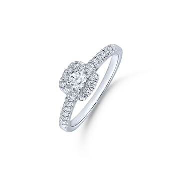 Støvring Design's 14 karat hvidgulds ring med brillianter