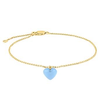 Nordahl's Forgyldt armbånd YOU52 blue chalcedon 