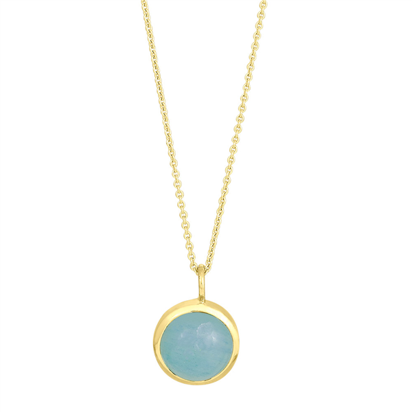 Nordahl\'s Forg sølv vedhæng SWEETS52 blue chalcedony  11mm 