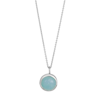 Nordahl's Rhd. sølv vedhæng SWEETS52 blue chalcedony 11mm 