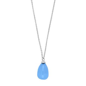 Nordahl's Rhd. sølvkæde SWEETS52 blue chalcedon 
