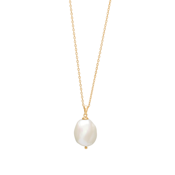 Nordahl\'s Forgyldt sølvkæde BAROQUE52 perle 20mm 