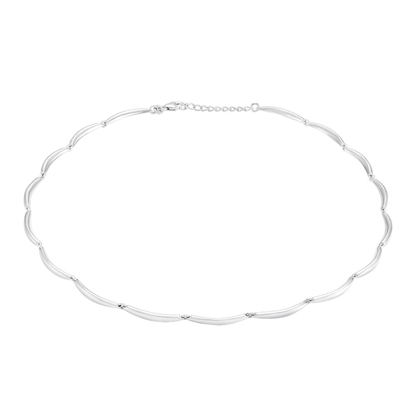 Siersbøl\'s Rhod. sølvcollier BANAN