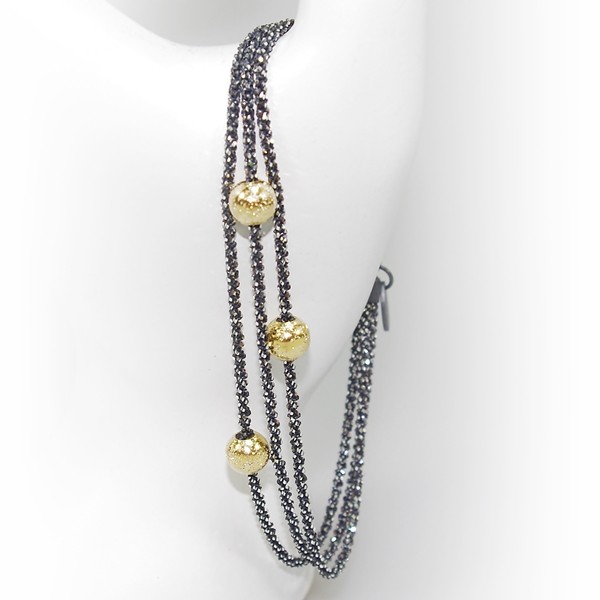 San - Links of Joy\'s Armbånd & Halskæde - 3 rk. med 3 stk Magic Beads-Ø6mm 19cm