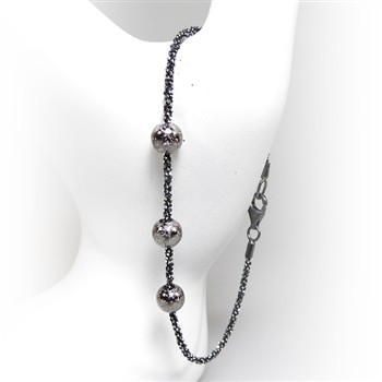 San - Links of Joy's Arm - Halskæde m. 3 stk Magic Beads -Ø6mm 60cm