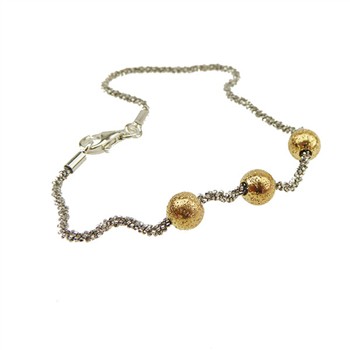San - Links of Joy's Armbånd & halskæde m. 3 stk Magic Beads Ø6mm 21cm