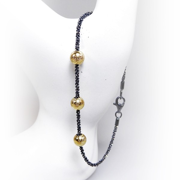 San - Links of Joy\'s Arm - Halskæde m. 3 stk Magic Beads-Ø6mm 45cm