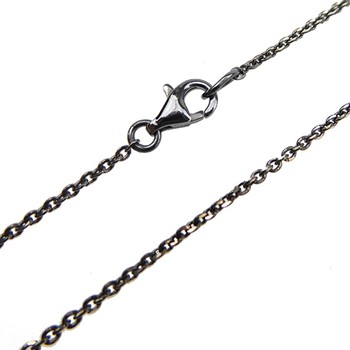 San - Links of Joy's Armbånd & halskæde - Mirror Anchor - Sterling/Ruthenium 0,4mm 90cm
