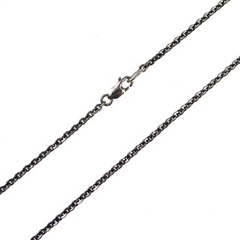 San - Links of Joy's Armbånd & halskæde - Mirror Anchor - Sterling/Ruthenium 0,5mm 21cm