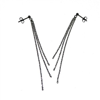 San - Links of Joy's Øreringe - DiamondCut sterlingsølv/ruthenium 