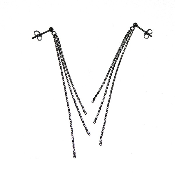 San - Links of Joy\'s Øreringe - DiamondCut sterlingsølv/ruthenium 