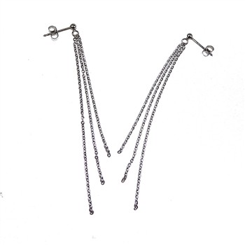 San - Links of Joy's Øreringe - DiamondCut sterlingsølv/rhodium 
