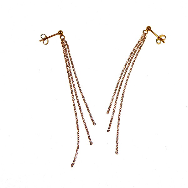 San - Links of Joy\'s Øreringe - DiamondCut sterlingsølv/rose 