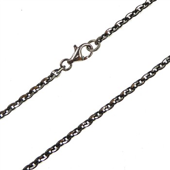 San - Links of Joy's Armbånd & halskæde - Mirror Anchor - Sterling/Ruthenium 0,8mm 21cm