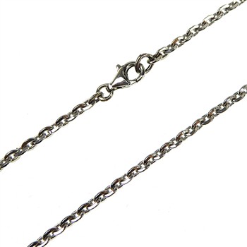 San - Links of Joy's Armbånd & halskæde - Mirror Anchor - Sterling/Rhodium 0,8mm 21cm