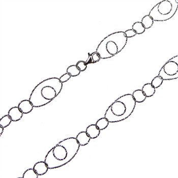 San - Links of Joy's Brace/Necklace-Sterlingsilver/rhodium 90cm
