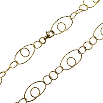 San - Links of Joy's Brace/Necklace-Sterlingsilver/goldplated 90cm