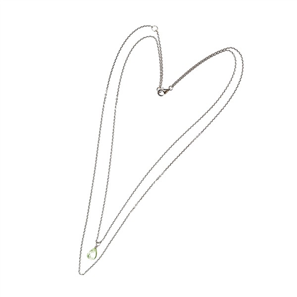 San - Links of Joy\'s 2 i 1 Rhodineret halskæde med Grøn ametyst 42/45cm