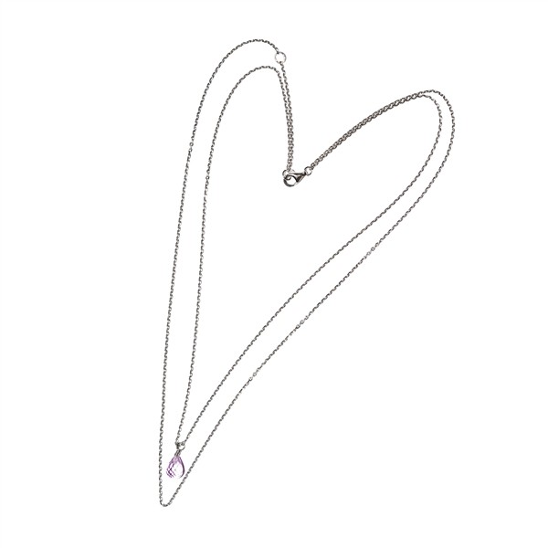 San - Links of Joy\'s 2 i 1 Rhodineret halskæde med Pink ametyst 42/45cm