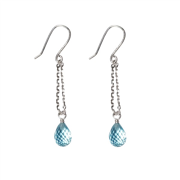 San - Links of Joy\'s Rhodineret øreringe med Topas Pr.par