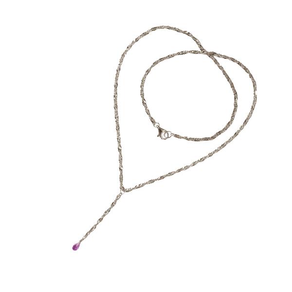 San - Links of Joy\'s Halskæde i Rhodineret Sterlingsølv med Ametyst 40cm