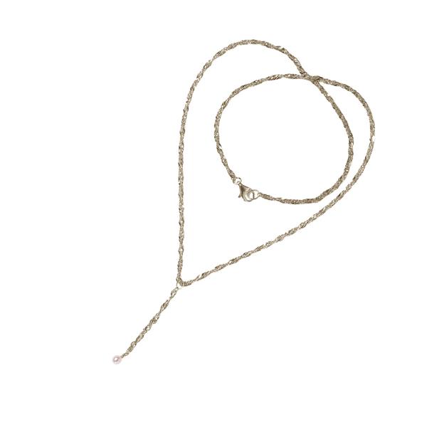 San - Links of Joy\'s Halskæde i Rhodineret Sterlingsølv med Ferskvandsperle 42cm