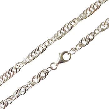 San - Links of Joy's Singapore chain 5mm - Armbånd & halskæde - 925/Forgyldt 55cm