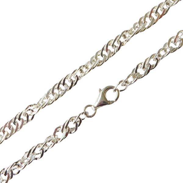 San - Links of Joy\'s Singapore chain 5mm - Armbånd & halskæde - 925/Forgyldt 19cm