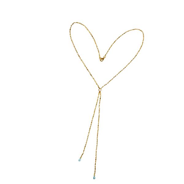 San - Links of Joy\'s Halskæde i forgyldt sterlingsølv med topas 45cm