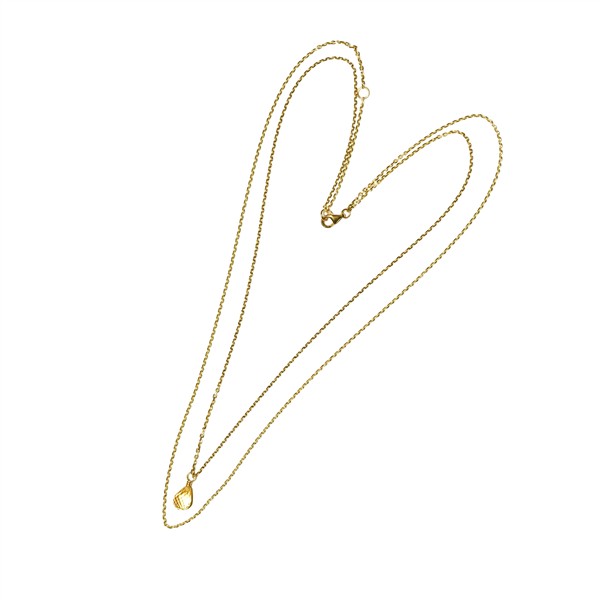 San - Links of Joy\'s 2 i 1 Forgyldt halskæde med Citrin 42/45cm