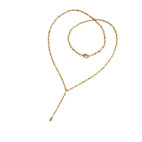 San - Links of Joy\'s Halskæde i Forgyldt Sterlingsølv med Citrin 40cm