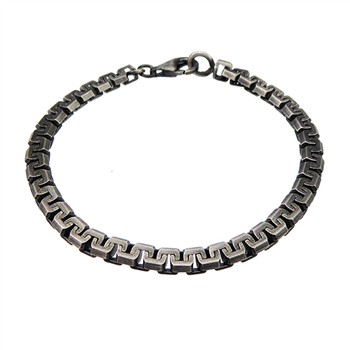 San - Links of Joy's Armbånd & halskæde -  Let oxyderet 5,5x3,1mm 23cm