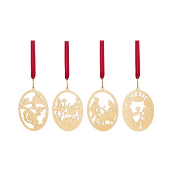 H.C. Andersen Home's 4 stk. ophæng - Klods Hans - 18k fg 