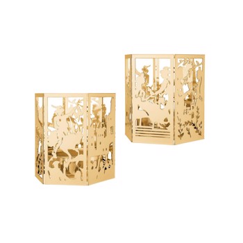H.C. Andersen Home's 2-pk lysestage - Klods Hans- 18k fg 