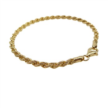 San - Links of Joy's 3,5mm Bjørn Borg - Cordel kæde i Let Oxyderet Sterlingsølv - Armbånd & Halskæde 60cm