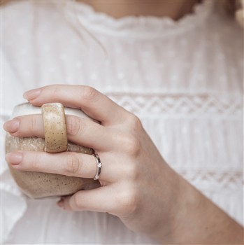 Aagaard's 14KT HV.D.RING BRILL.1X0,07CT WPI