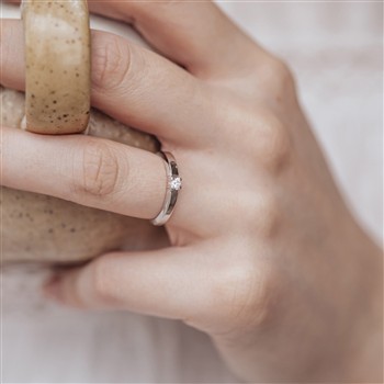 Aagaard's 14KT HV.D.RING BRILL.1X0,07CT WPI