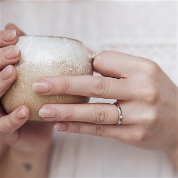 Aagaard's 14KT HV.D.RING BRILL.1X0,07CT WPI