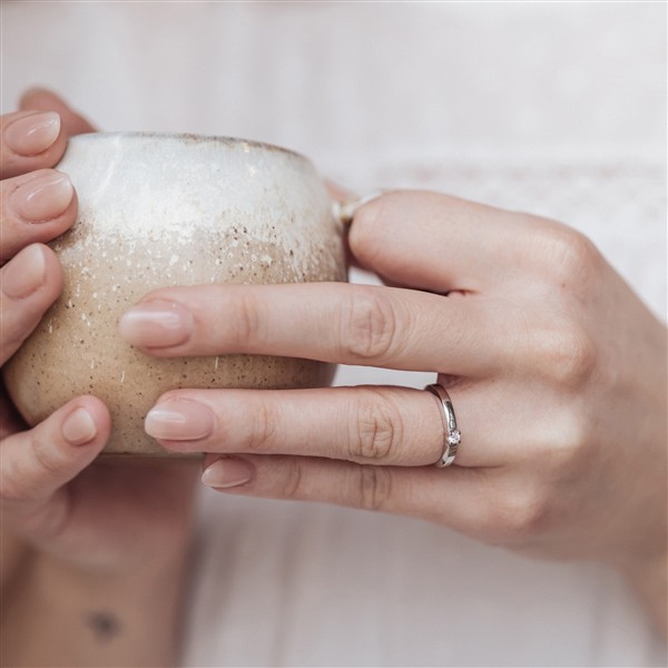 Aagaard\'s 14KT HV.D.RING BRILL.1X0,07CT WPI