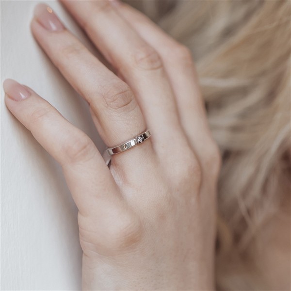 Aagaard\'s 14KT HV.D.RING BRILL.1X0,03CT WPI