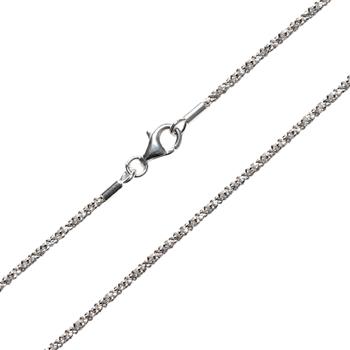 San - Links of Joy's Armbånd eller halskæde - Rhodineret/925-DiamondCut=1,8mm  90cm