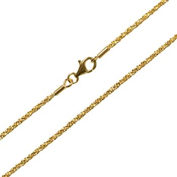 San - Links of Joy's Armbånd eller halskæde - Forgyldt/925-DiamondCut=1,8mm  90cm