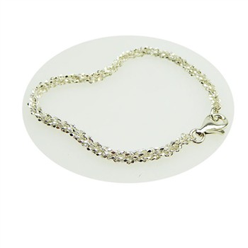 San - Links of Joy's Armbånd & halskæde - Blank/925 DiamondCut 3,8mm i diameter 19cm