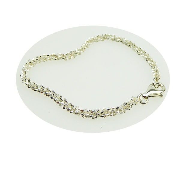 San - Links of Joy\'s Armbånd & halskæde - Blank/925 DiamondCut 3,8mm i diameter 17cm