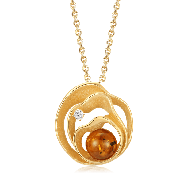 Støvring Design\'s Sølvforgyldt halskæde