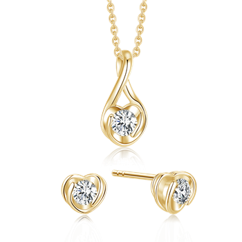 Støvring Design's Sølvforgyldt smykkesæt